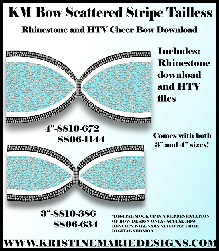 KM Bow Scattered Stripe Tailless – Kristine Marie Designs km-bow-scattered-stripe-tailless-kristine-marie-designs